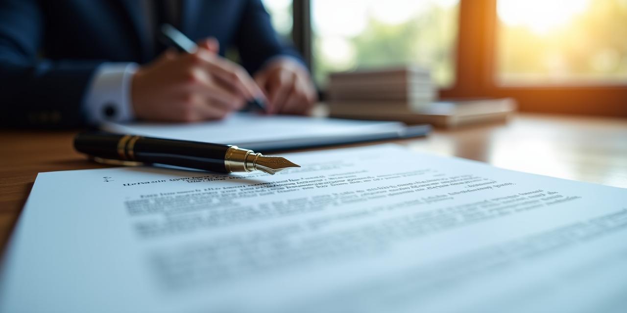 Professional legal documents on a modern desk